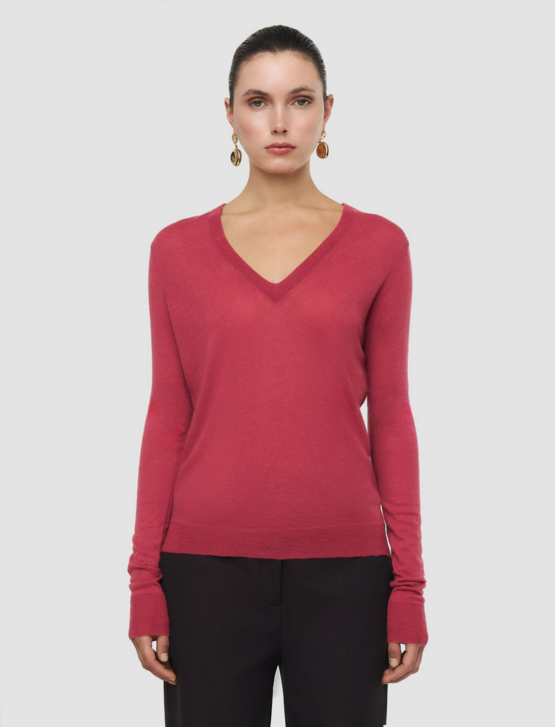 JOSEPH Cashair V Neck Jumper outlook