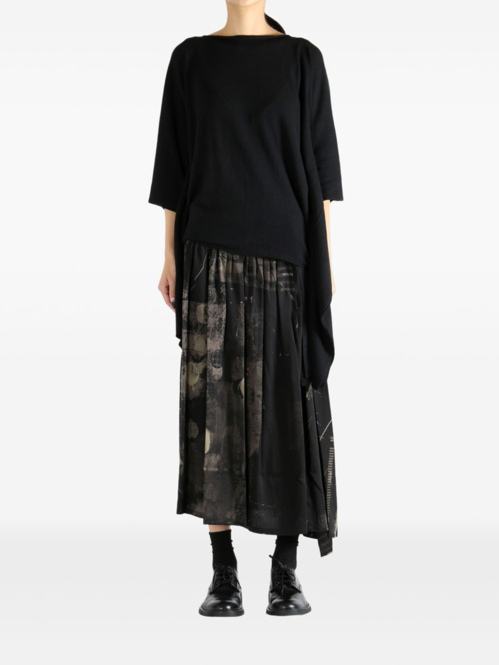 M-Dolman asymmetric draped top - 2