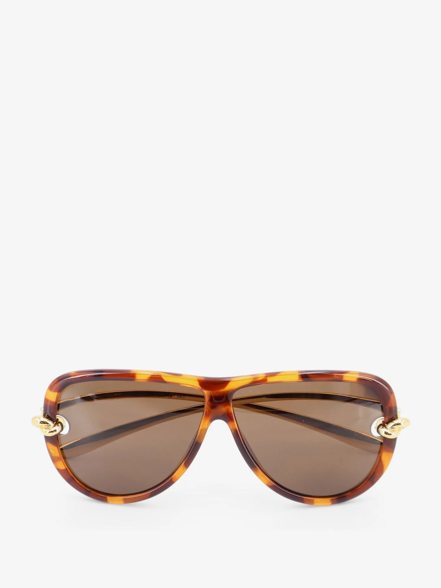 Bottega Veneta Knot Aviator Sunglasses Brown - 1