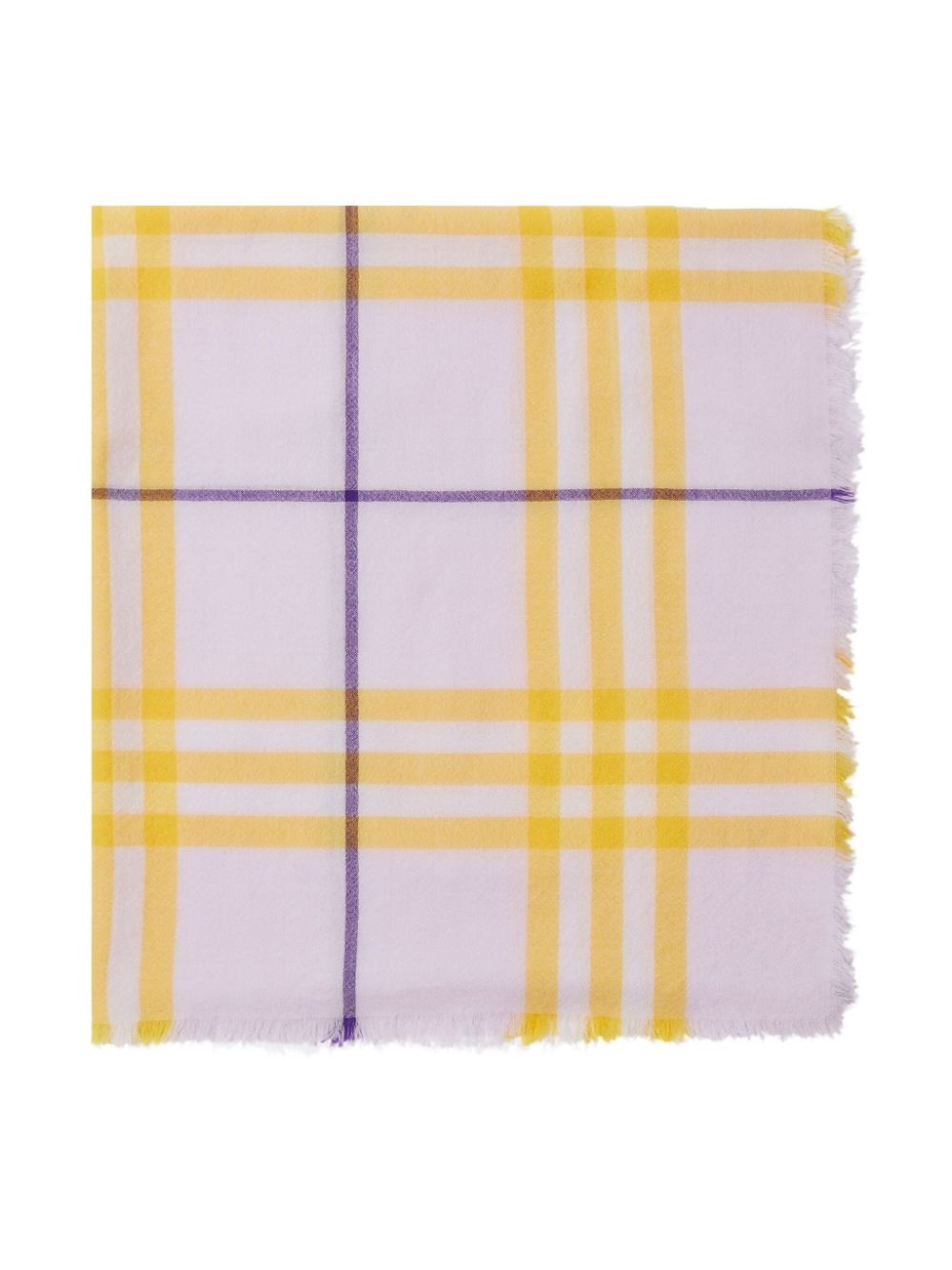 checked wool scarf - 3