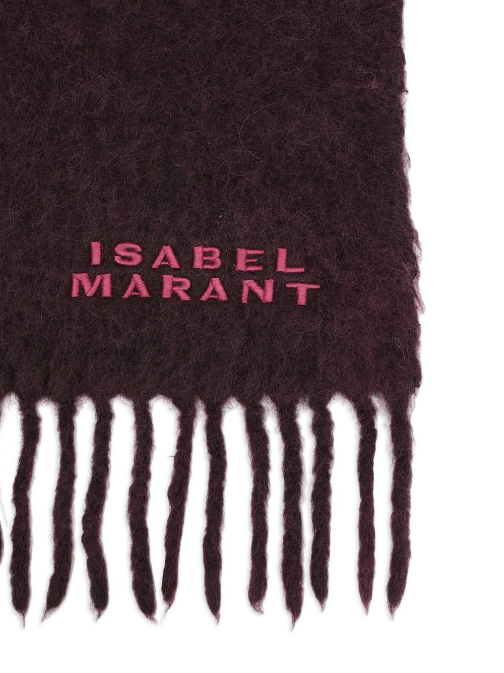 two-tone fringed scarf - 2