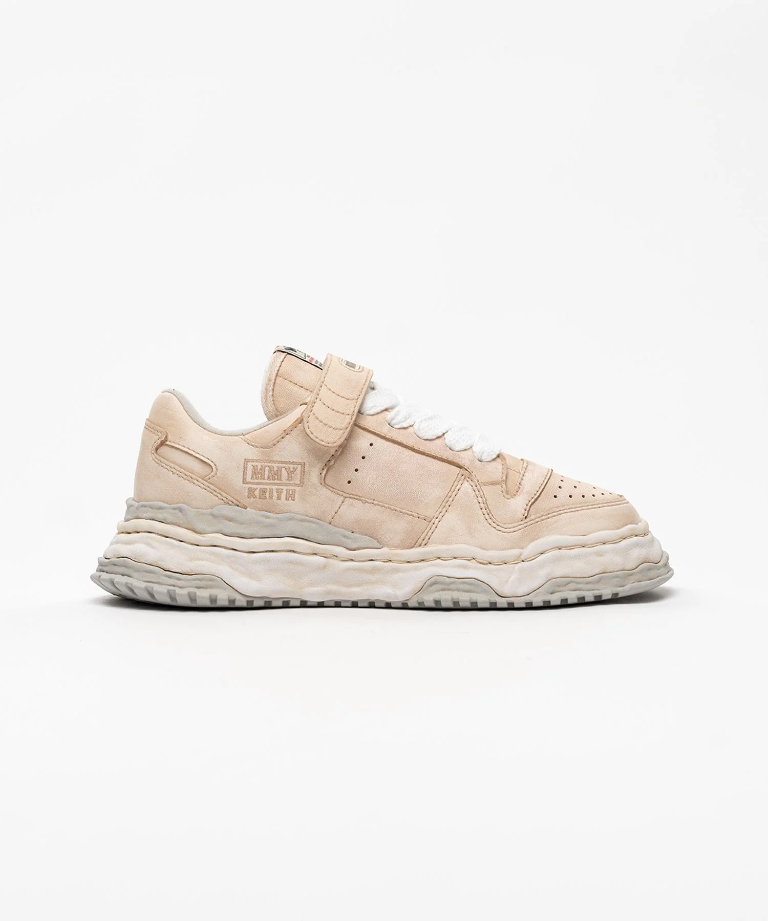 "KEITH" OG Sole Overdyed Leather Low-top Sneakers - 1