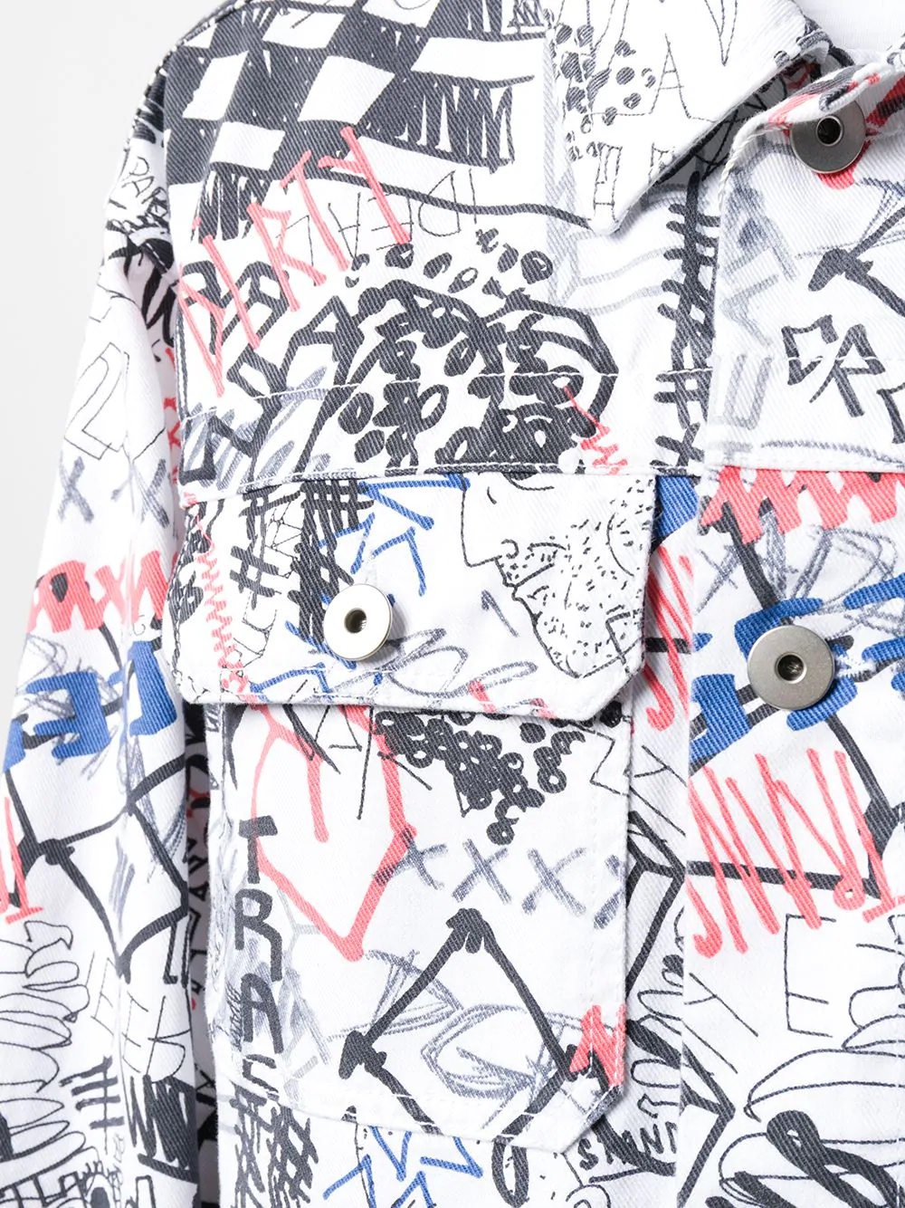 graffiti print jacket - 5