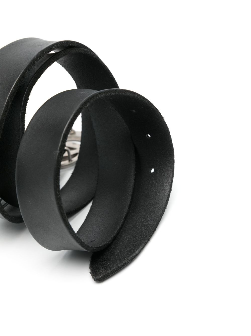 Leather belt with Double G buckle - 2