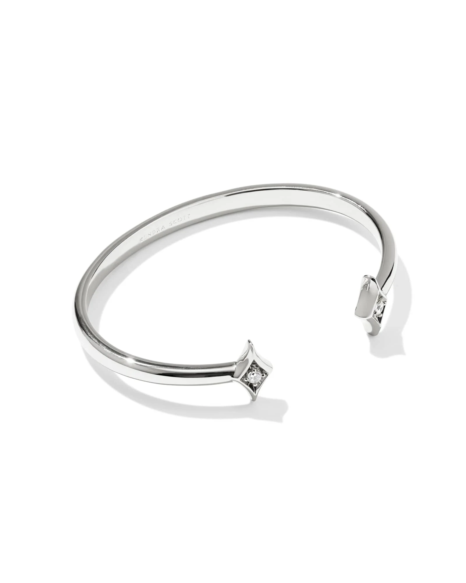 Kinsley Crystal Silver Cuff Bracelet - 1
