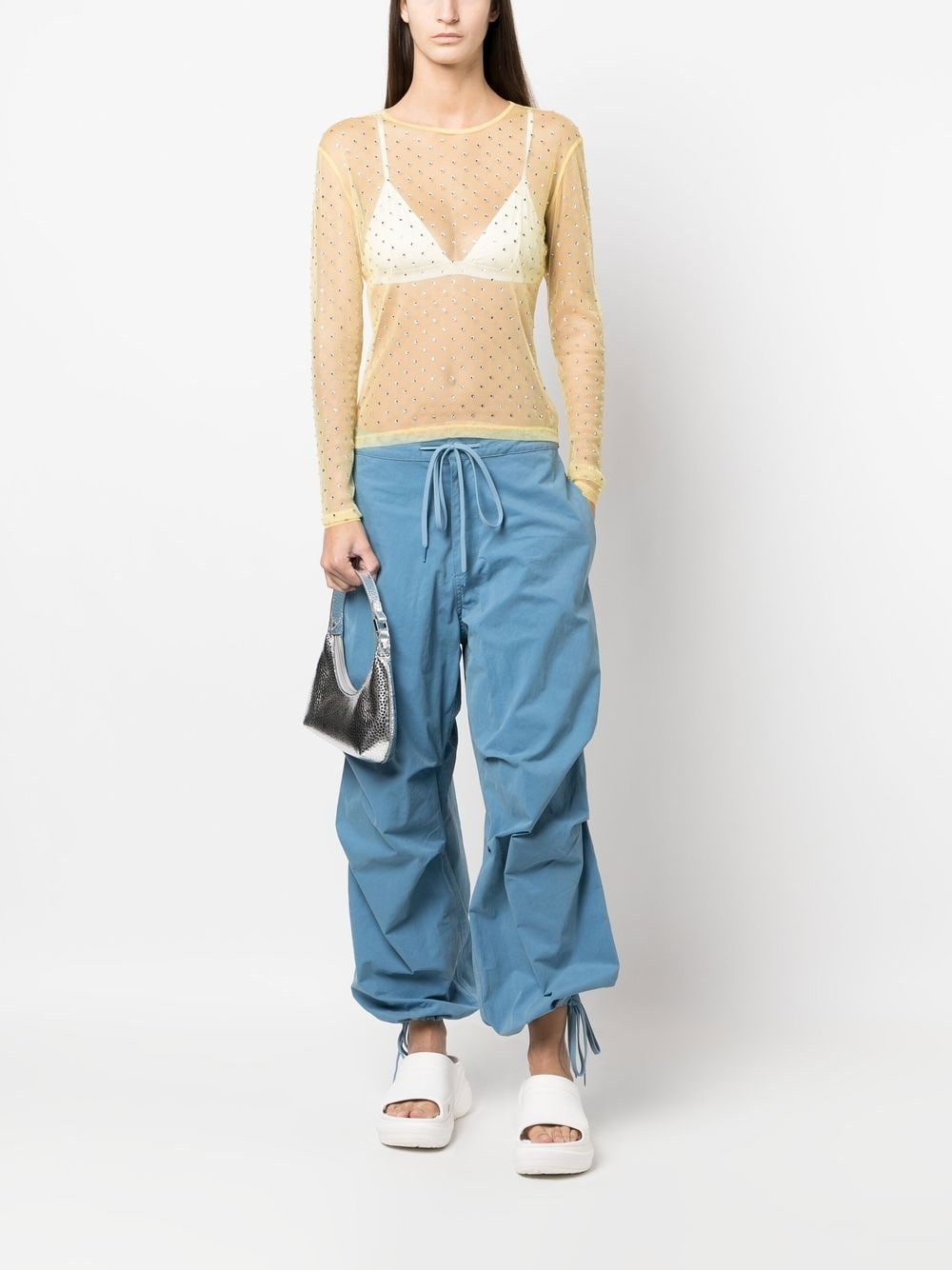 Desta crystal-embellished sheer top - 2