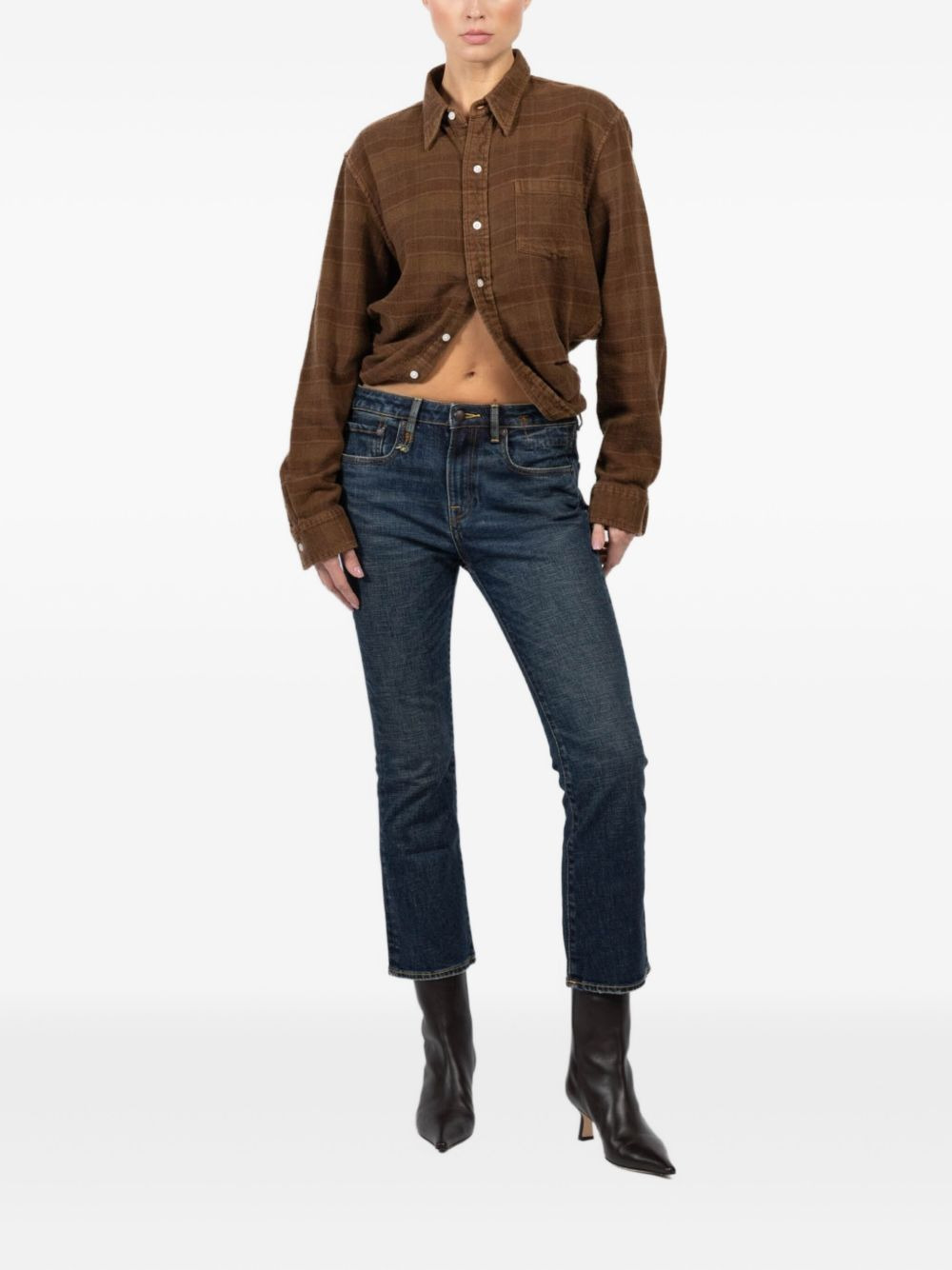 faded-wash cotton jeans - 2