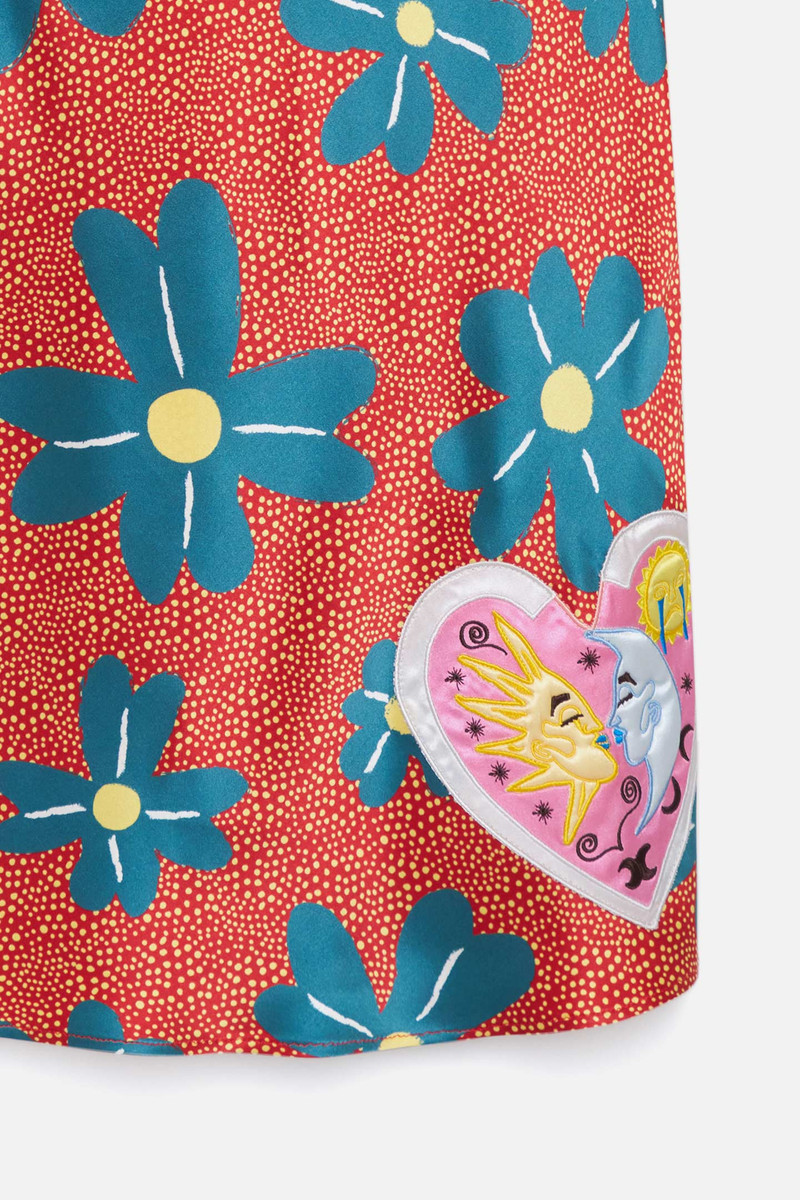 FLORAL PRINT SILK DRESS 5