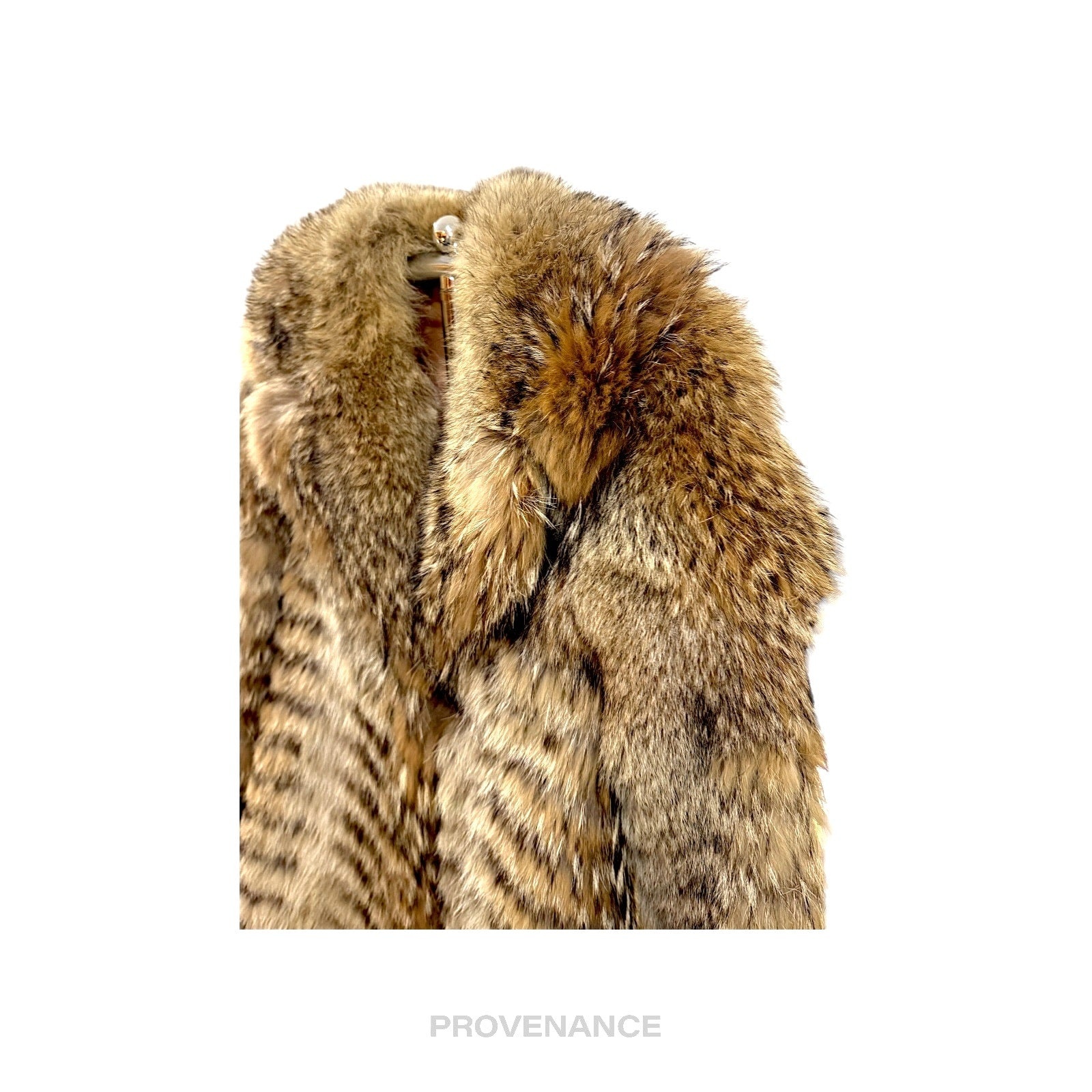 Coyote - Coyote Full-Length Fur Coat - Brown Herringbone - 8
