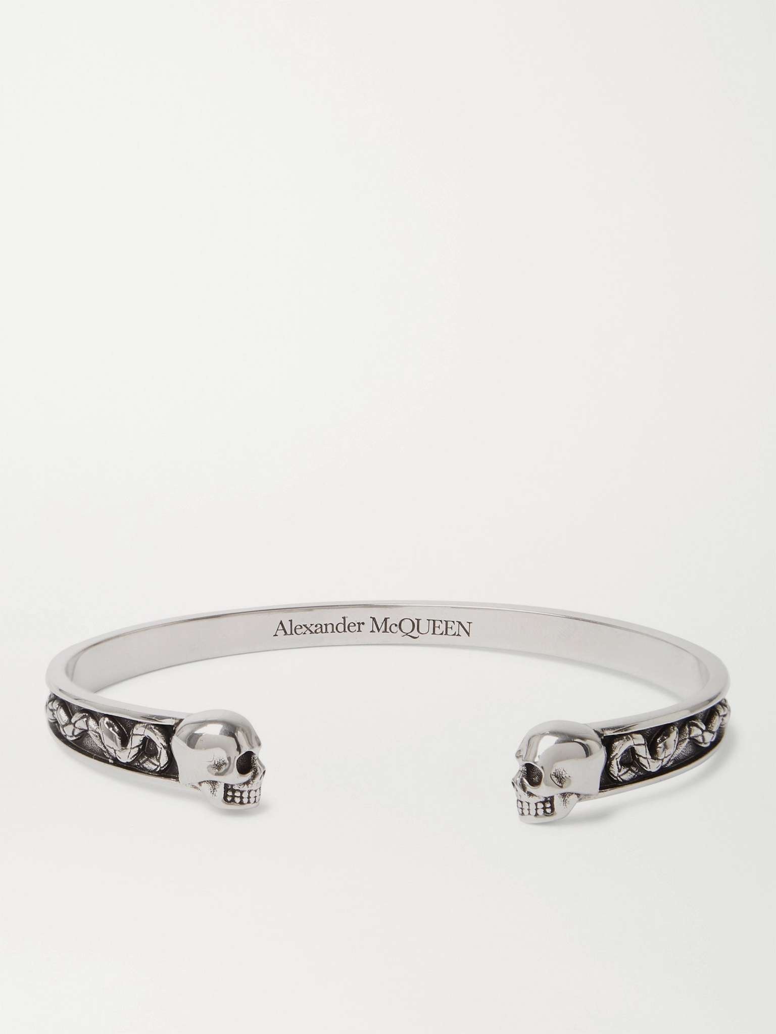 Skull Burnished Silver-Tone Cuff - 1