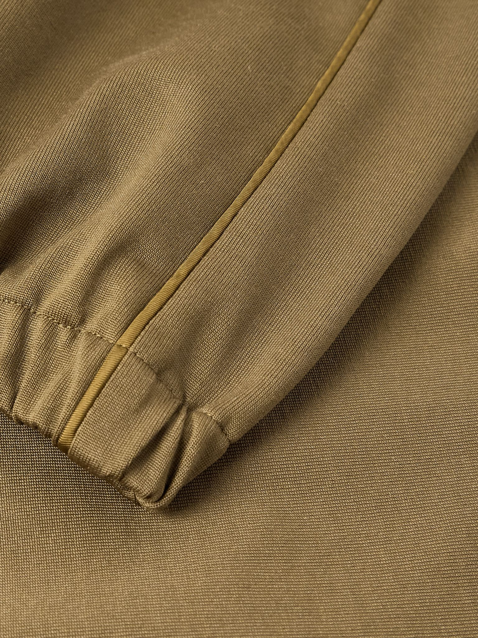 Oversized Cotton-Blend Jersey Zip-Up Sweatshirt Brown - 6