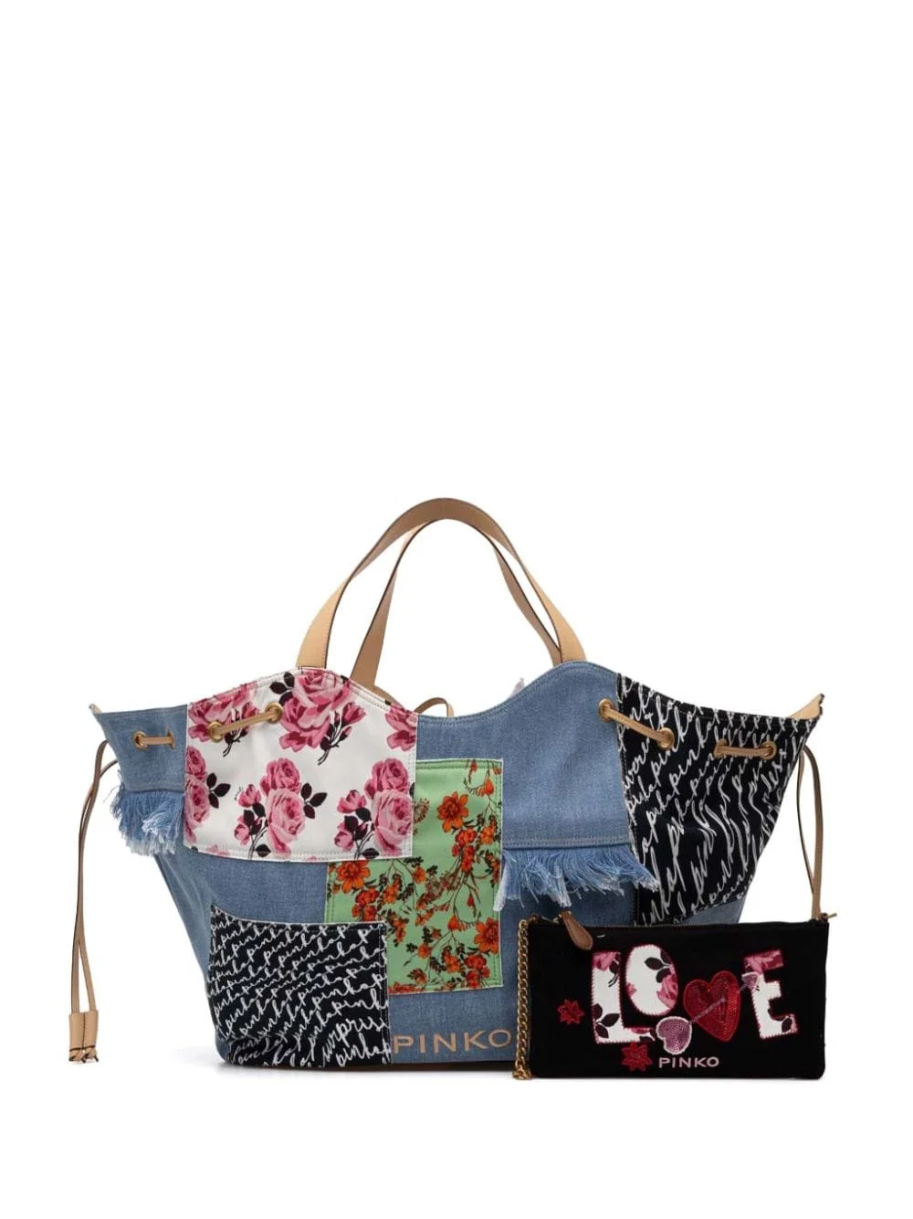 floral-print tote bag - 1