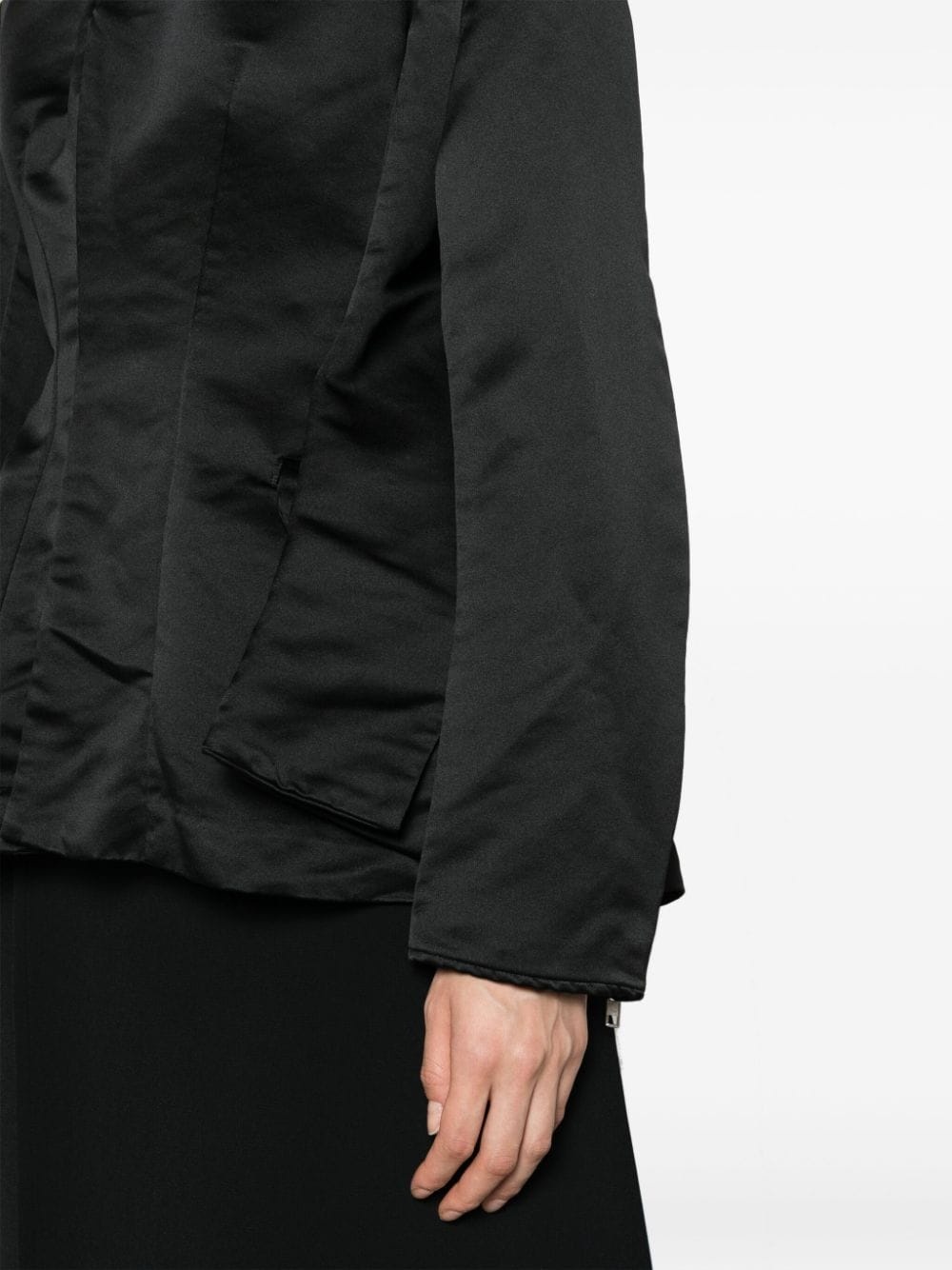corset-style satin jacket - 5