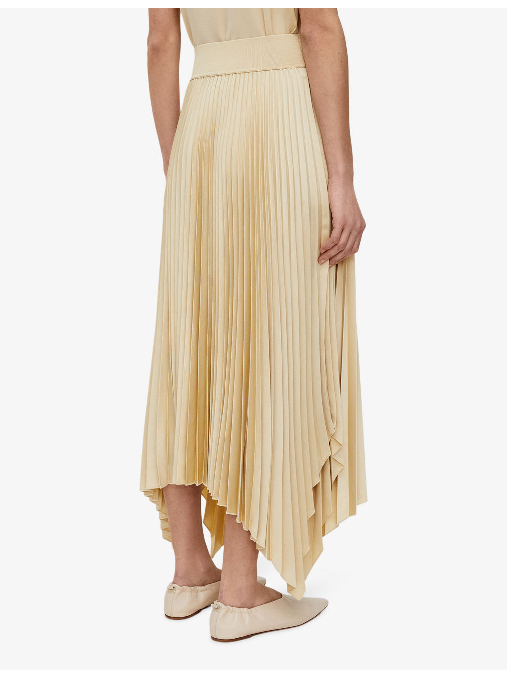 Ade high-rise pleated woven midi skirt - 3