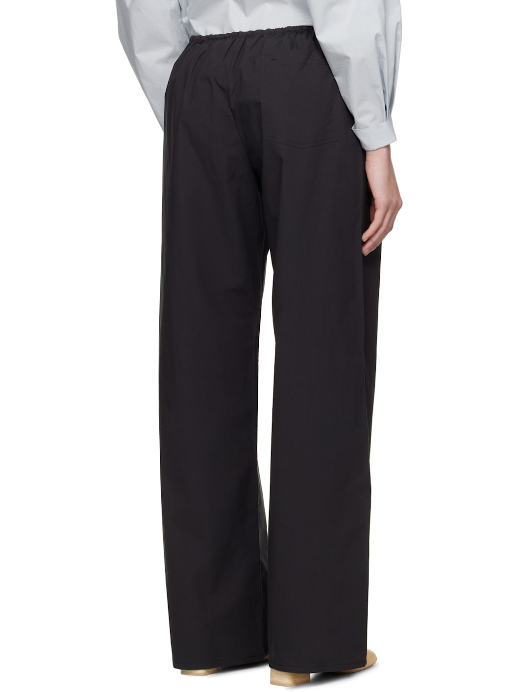 Black Drawcord Trousers - 3