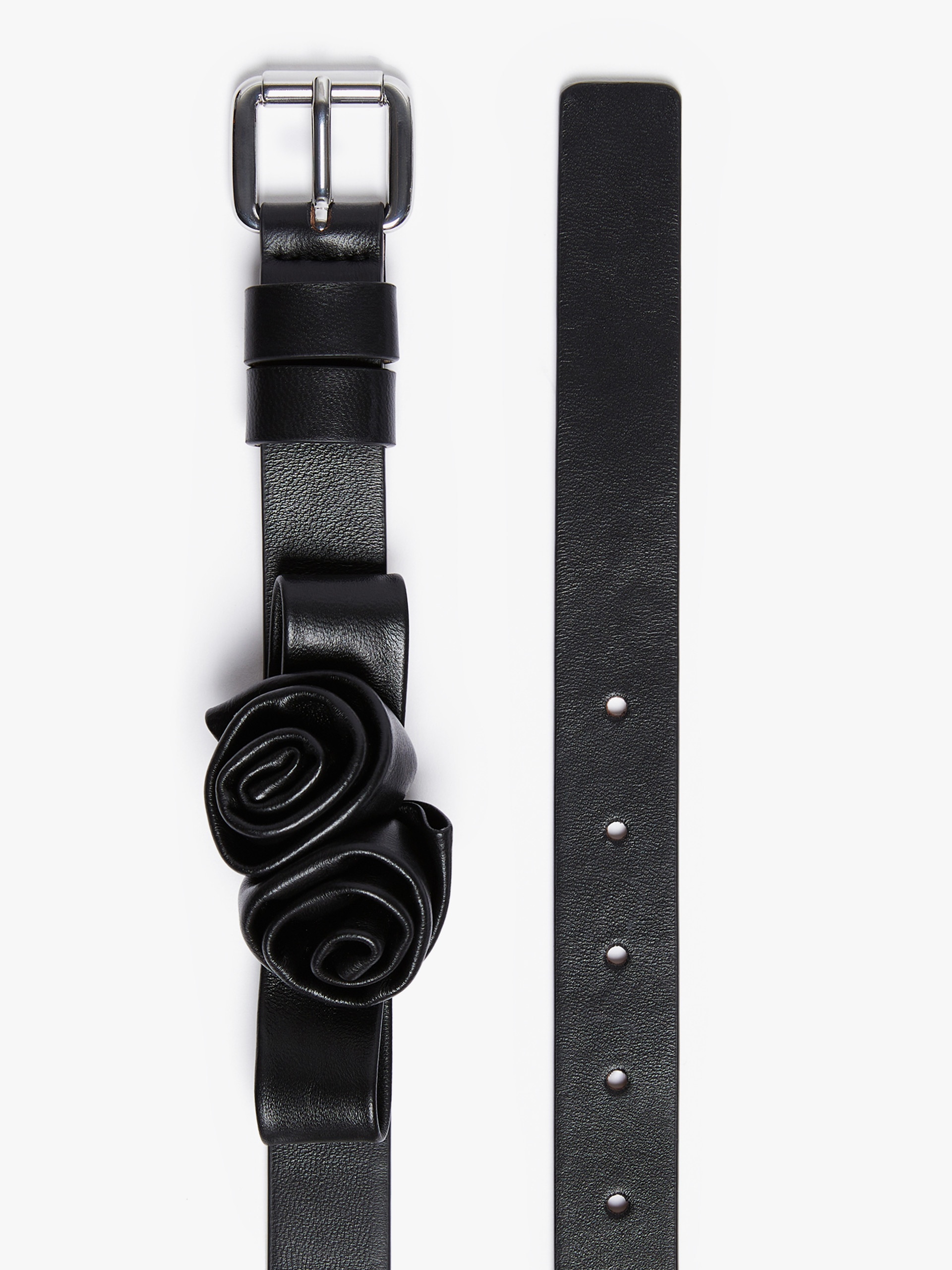 BIAVO Rose-decorated Nappa leather belt - 2