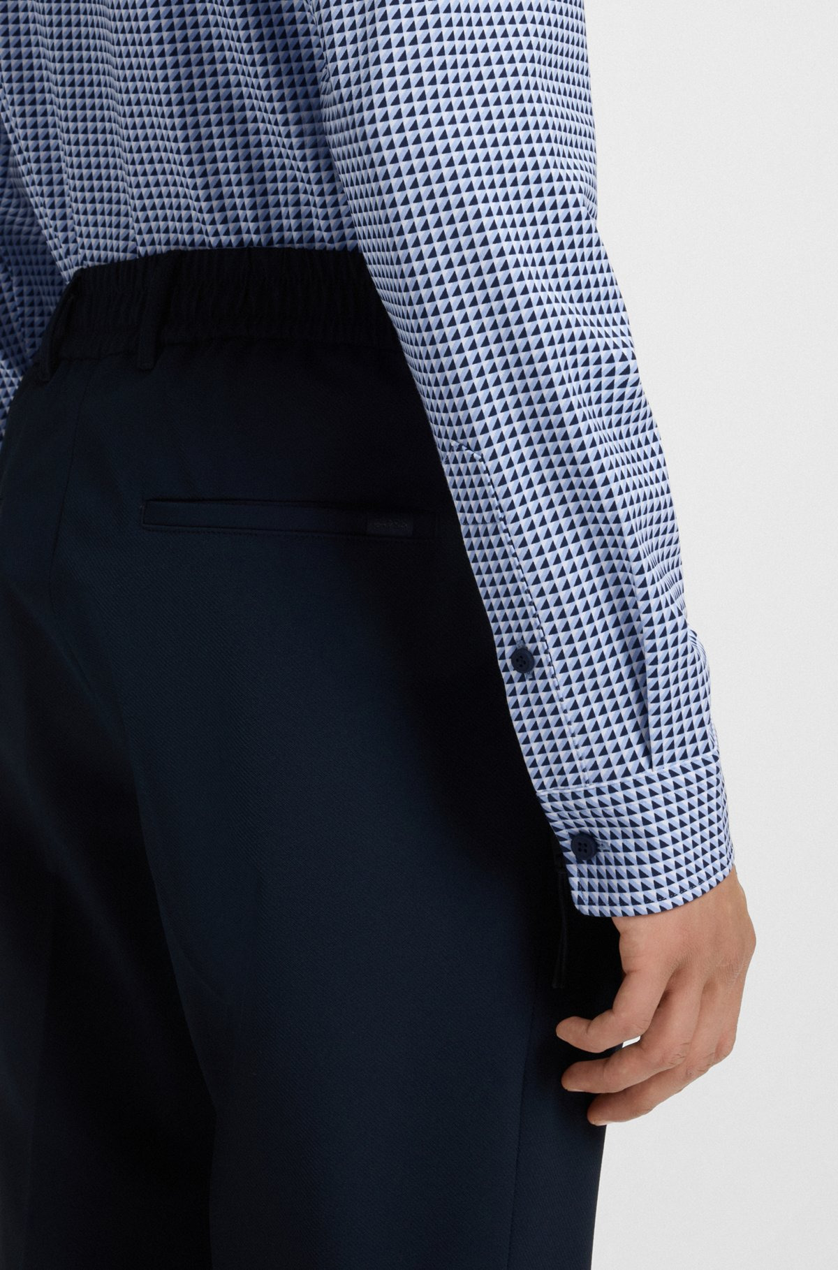 SLIM-FIT SHIRT IN PRINTED COTTON - 6