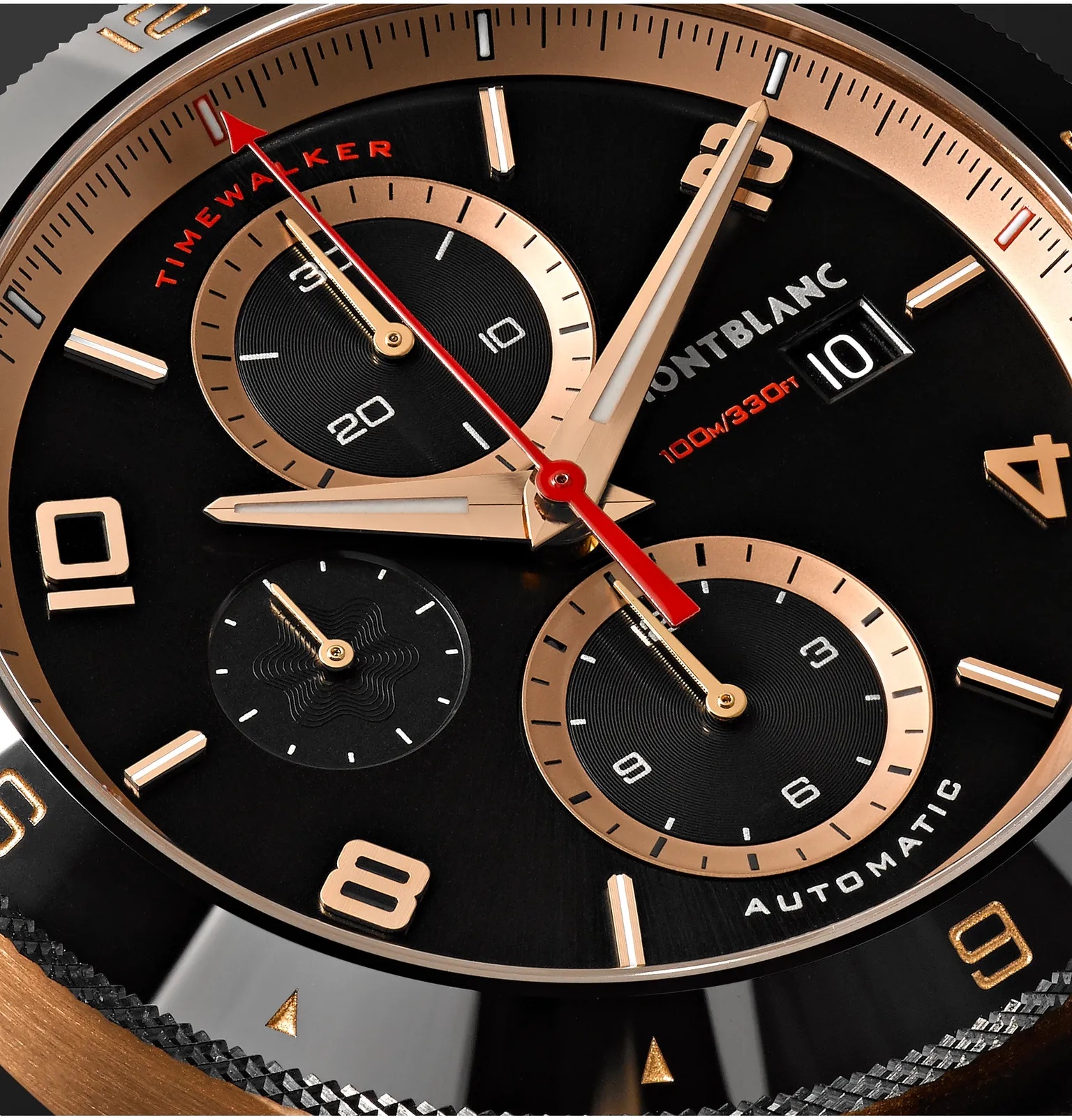 TimeWalker Automatic Chronograph 43mm 18-Karat Red Gold, Ceramic and Leather Watch, Ref. No. 117051 - 6