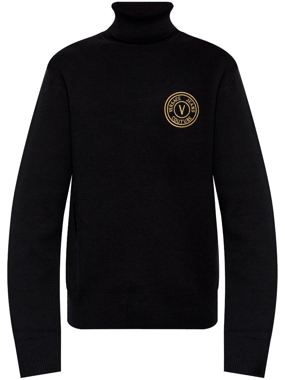 embroidered-logo sweater - 1