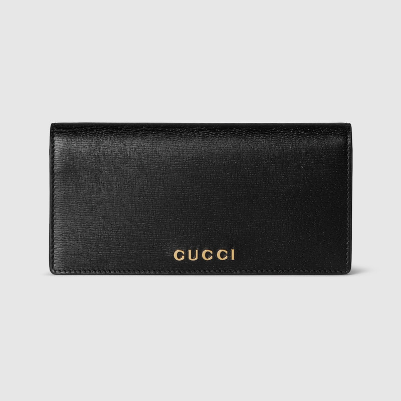Continental wallet with Gucci script 1