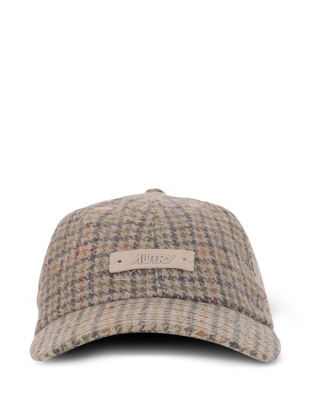 houndstooth-pattern baseball cap - 1