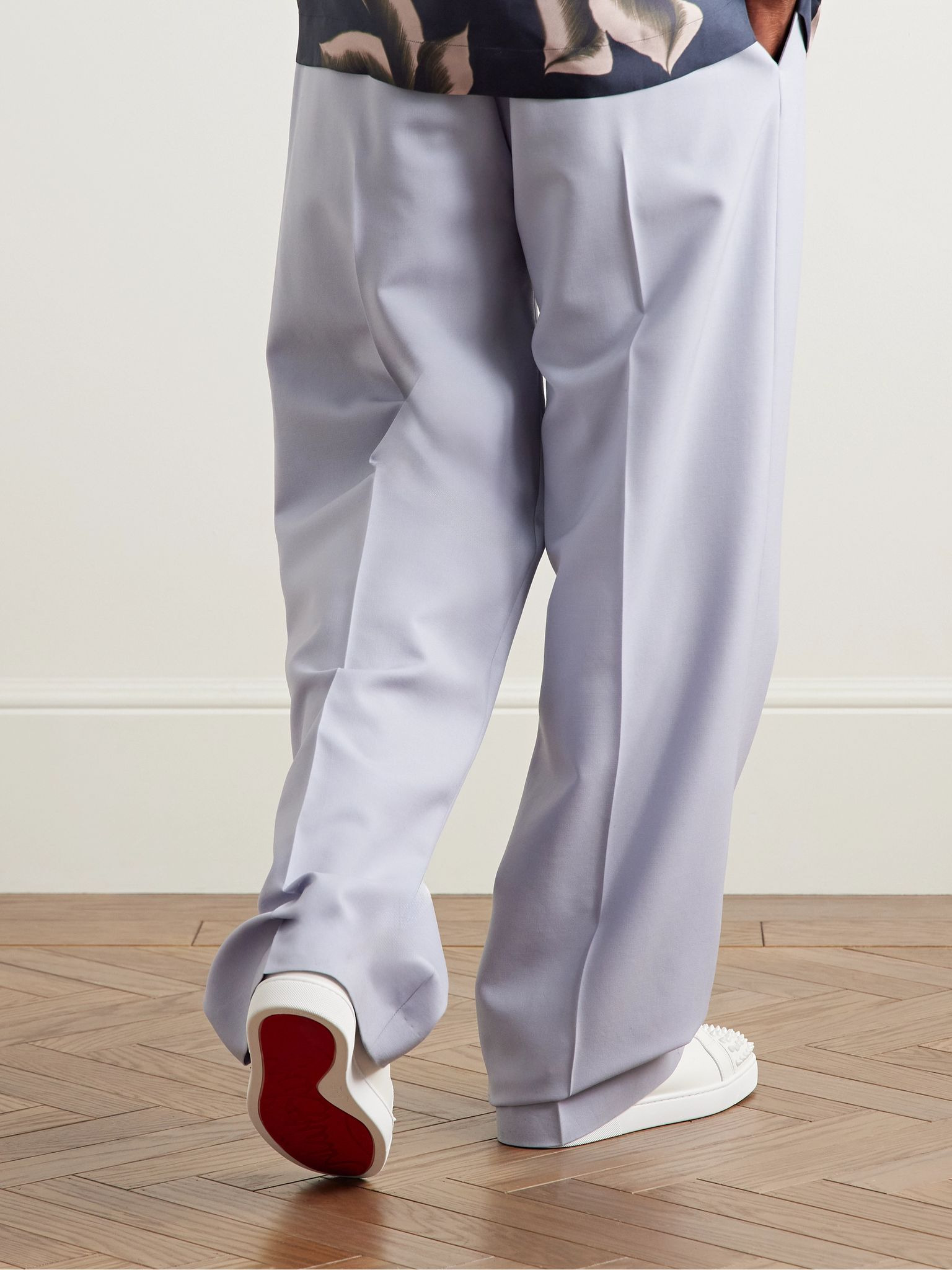 Louis Junior Spikes Cap-Toe Leather Sneakers White - 2