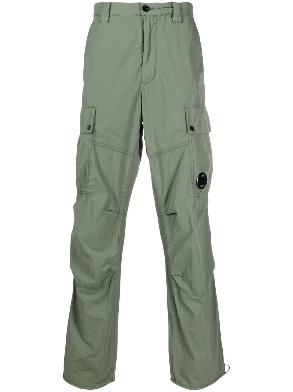 logo-patch cargo trousers - 1