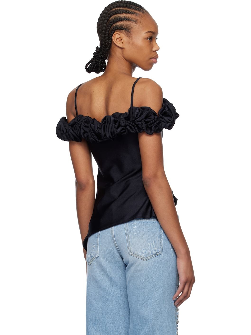 Black Ruffle Camisole - 3
