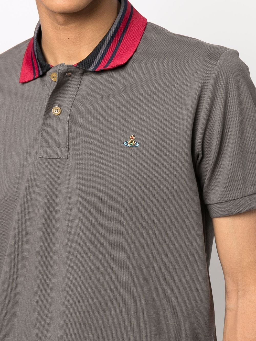 embroidered-orb polo shirt - 5