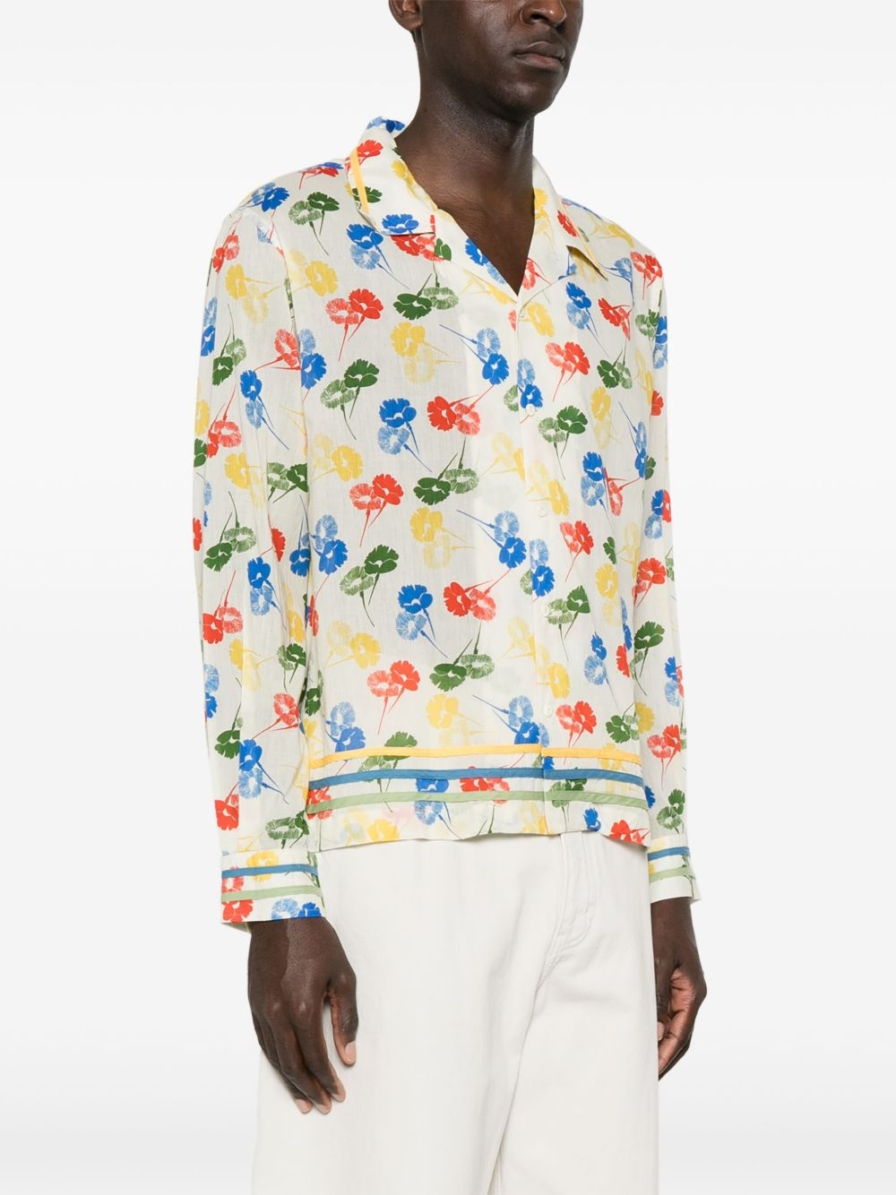 flower-stamp shirt - 3