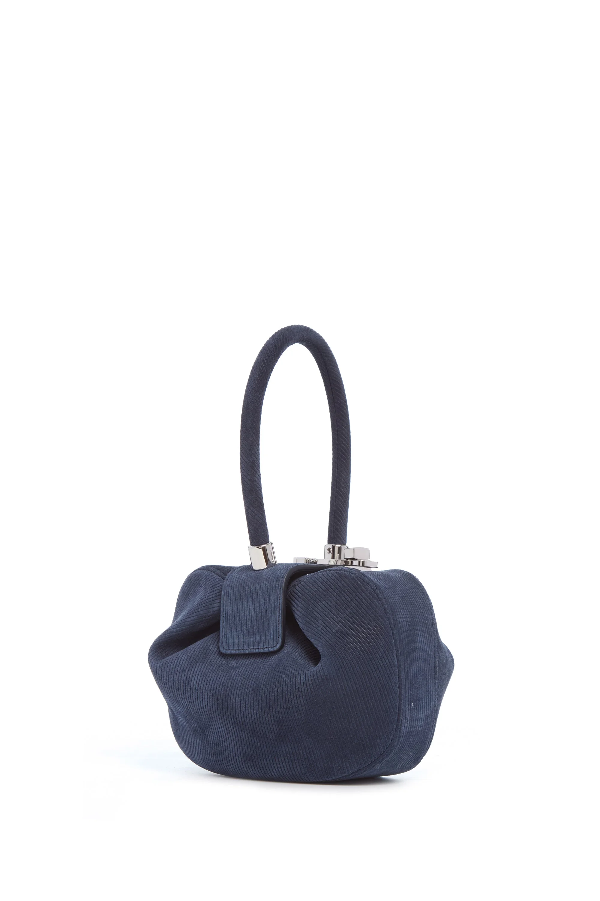 Demi Bag in Electric Navy Suede Corduroy - 1