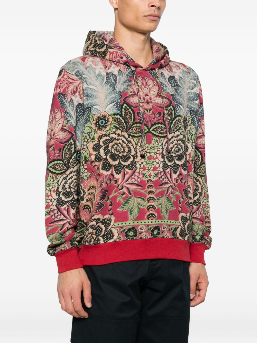 floral-print hoodie - 3