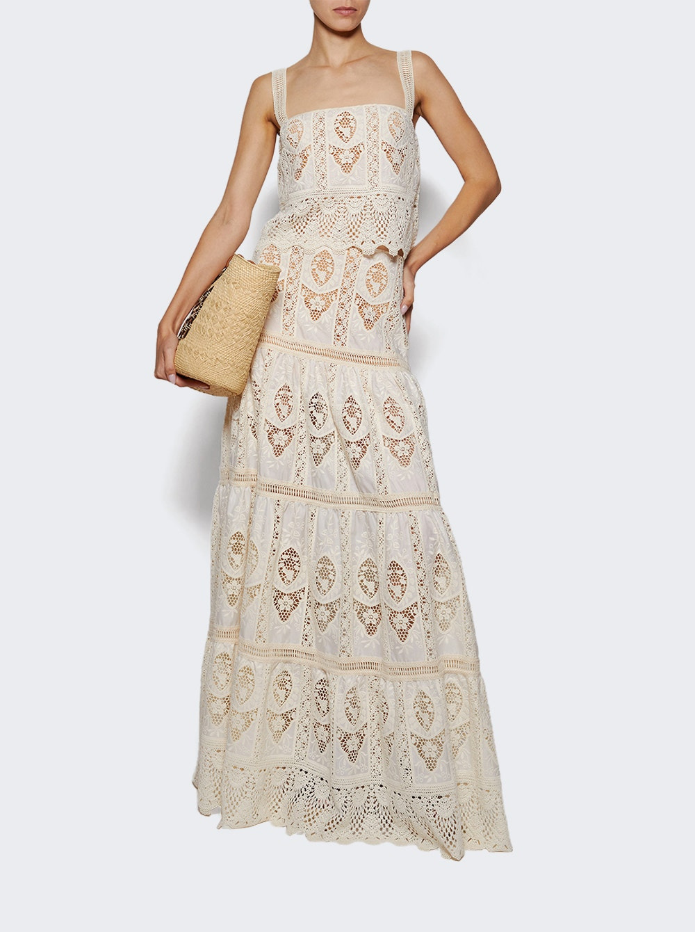 Highlighted Fields Maxi Skirt Ecru - 5