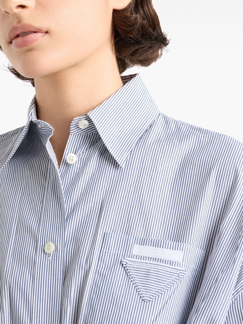 striped poplin dress - 6