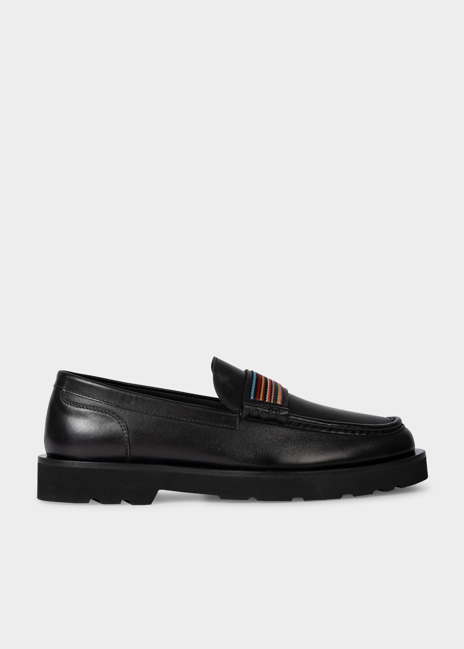 Leather 'Signature Stripe' 'Bancroft' Loafers - 1