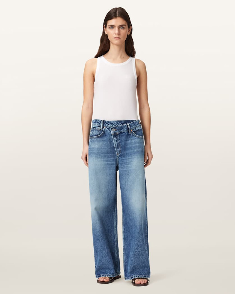 ALLSAINTS AKI WIDE LEG CROSSOVER JEANS outlook