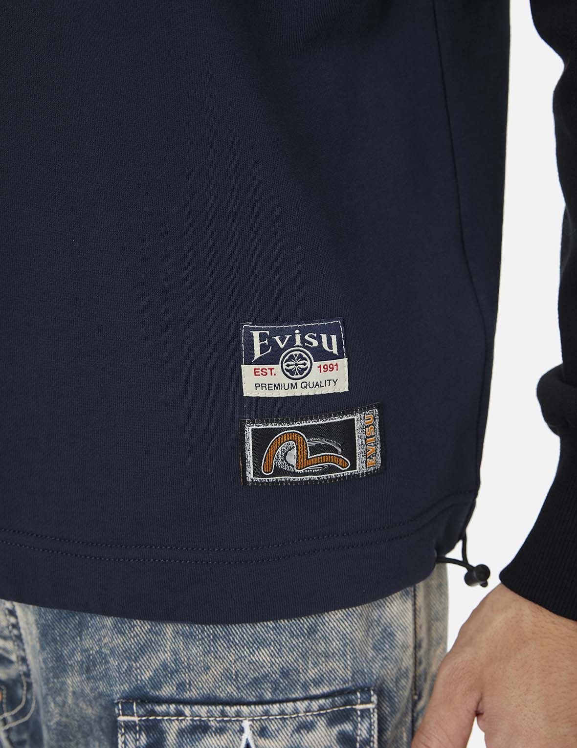 Deconstructed Contrast Relax Fit Sweatshirt - 8