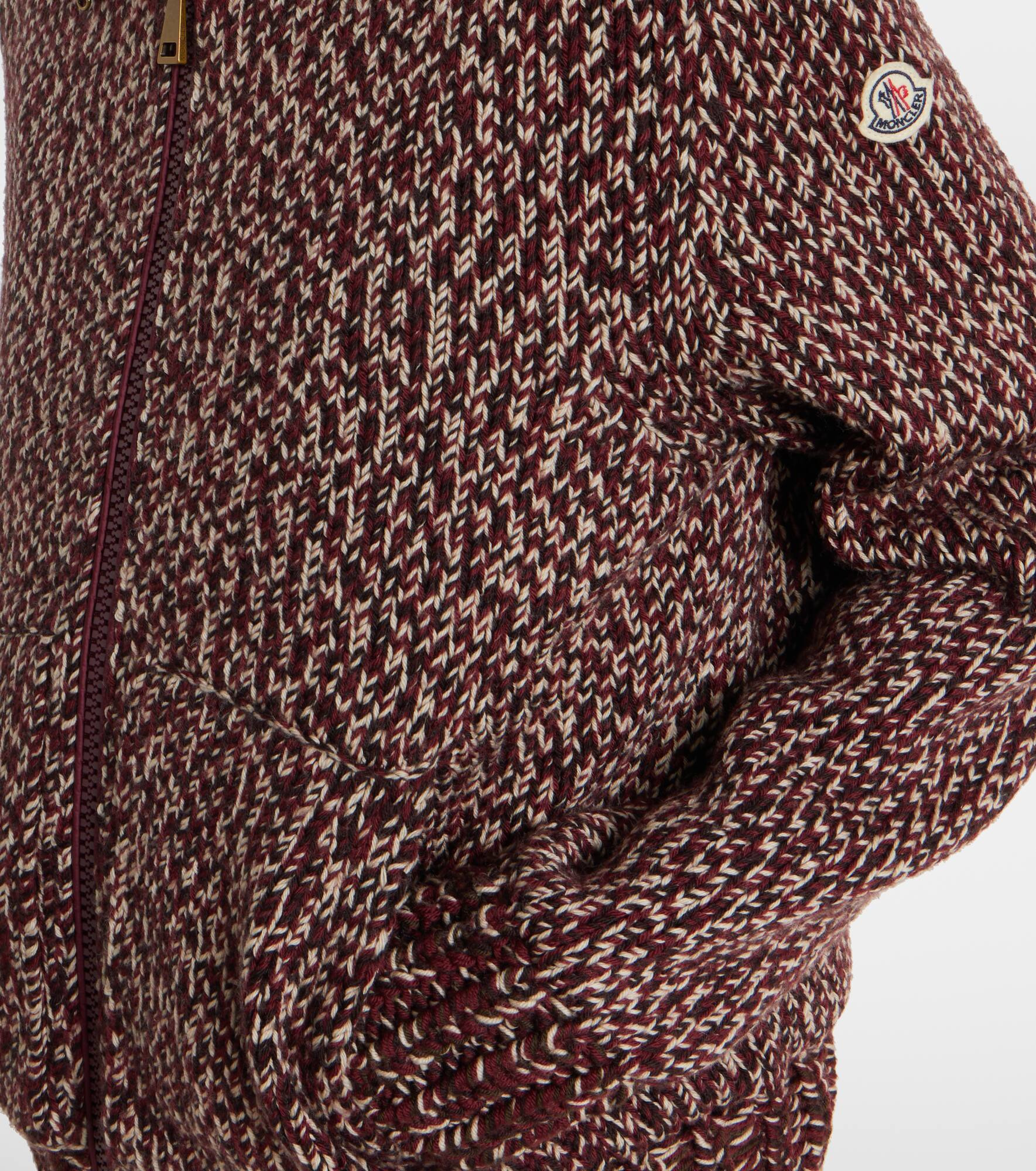 Marled-knit virgin wool jacket - 5