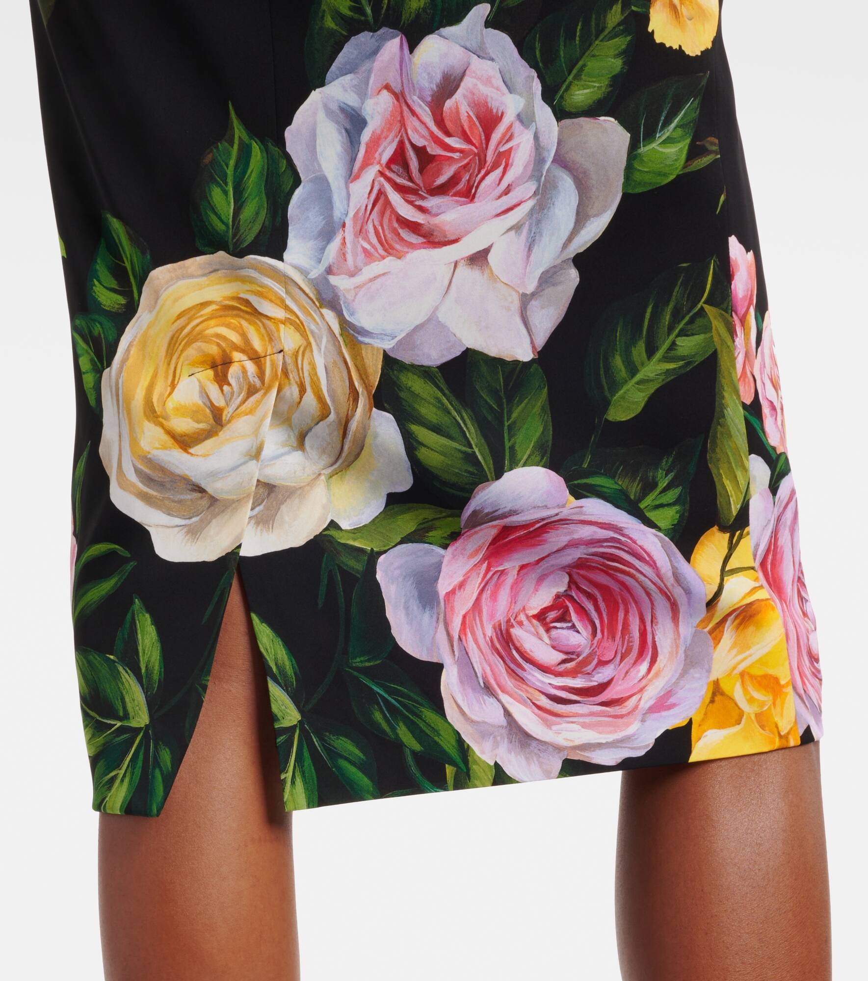 Floral silk-blend midi dress - 5