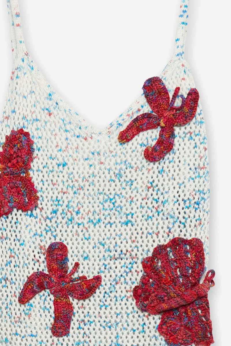 BUTTERFLY APPLIQUE TANK DRESS 5