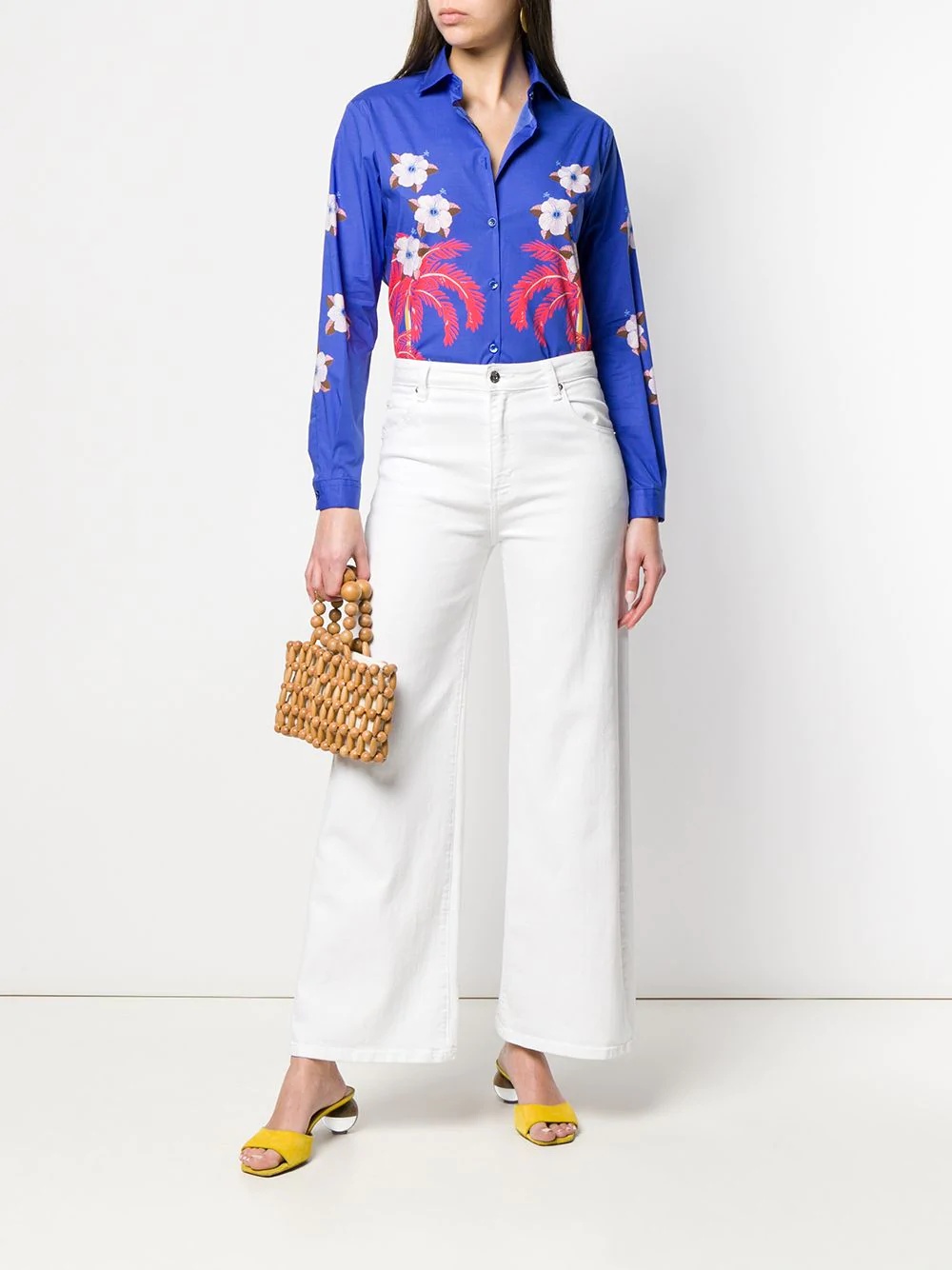 floral embroidered shirt - 2