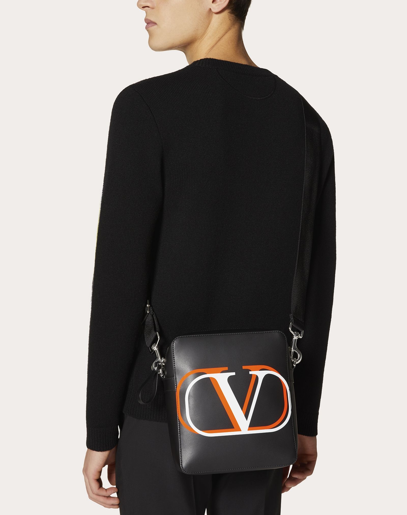 VLogo Signature Leather Crossbody Bag - 6