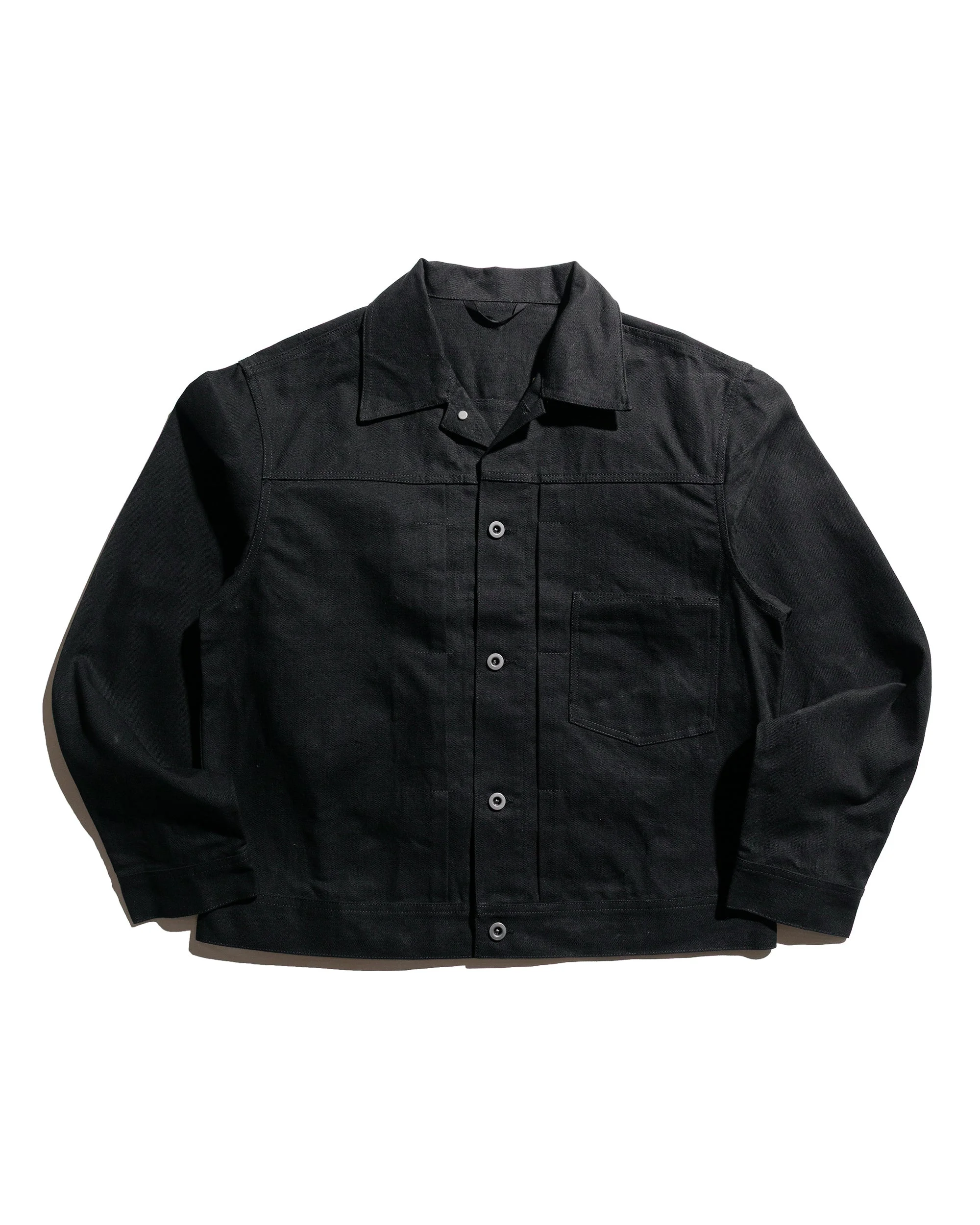 Range Jacket Black Cotton Washi Oxford Cloth - 1