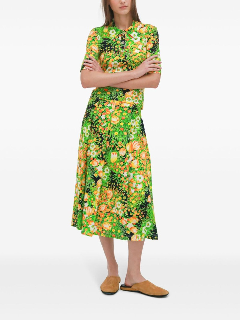 ROSETTA GETTY pleated midi skirt outlook
