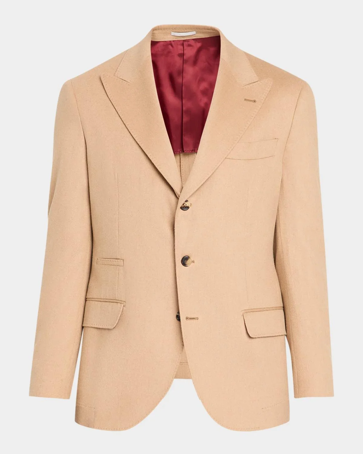 Men's Single-Breasted Peak Lapel Suit Jacket - 1