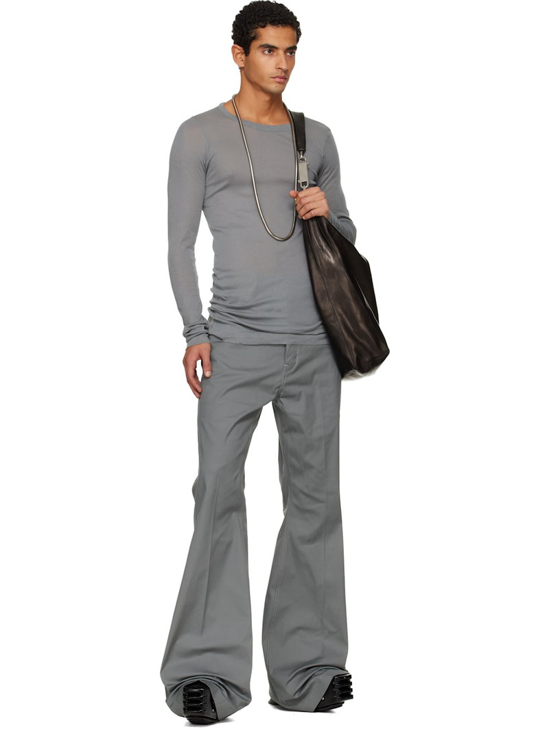 Rick Owens Gray Concordians Rib LS T-shirt outlook