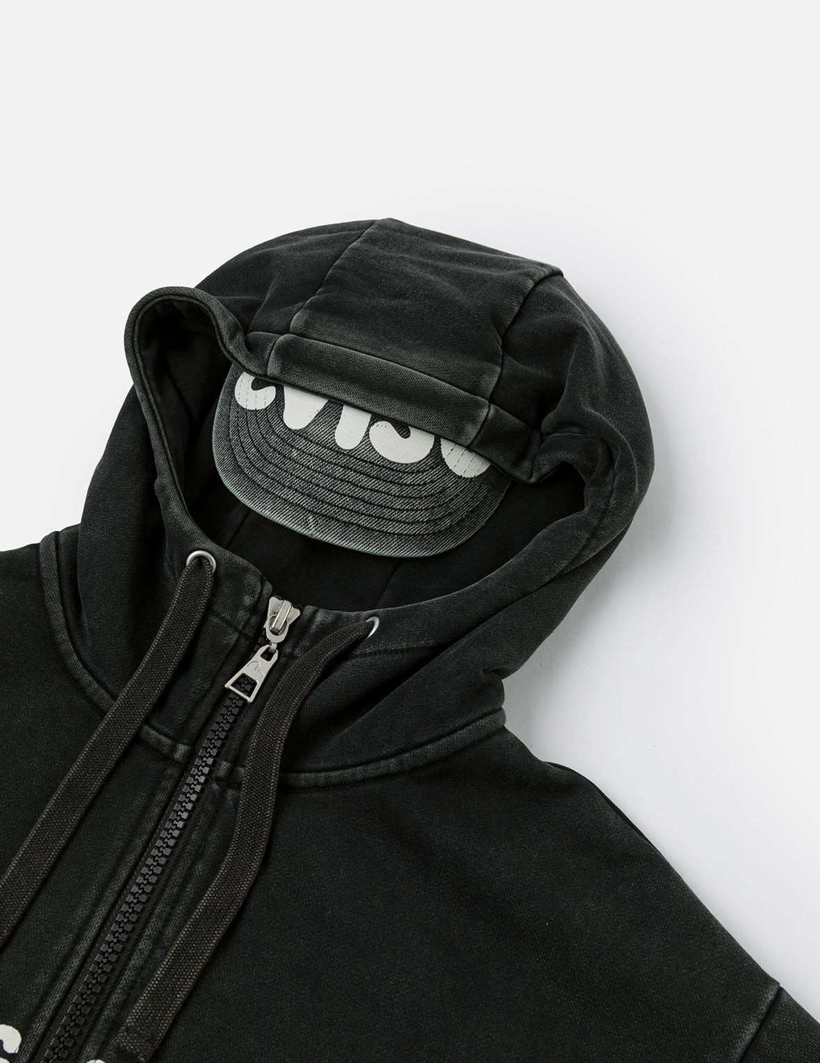 Slogan Print Oversized with Cap Hooded Jacket - 6