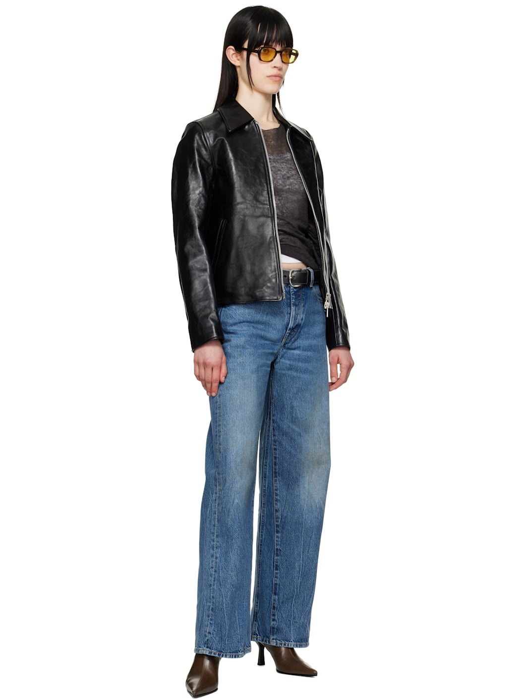 Blue Treble Cut Jeans - 5