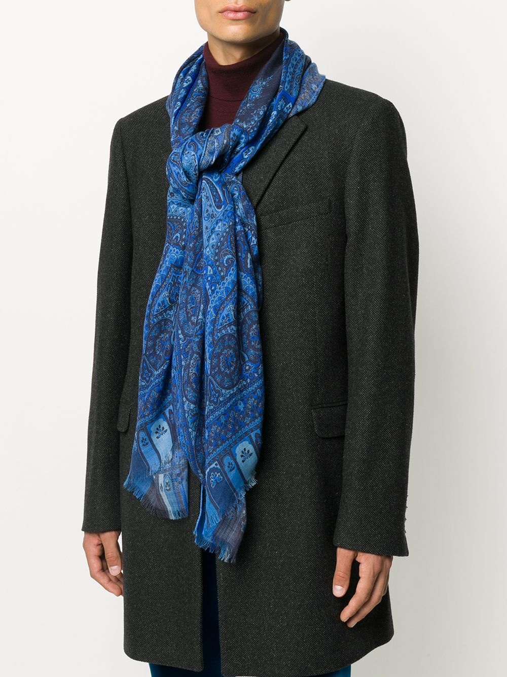 paisley print scarf - 2