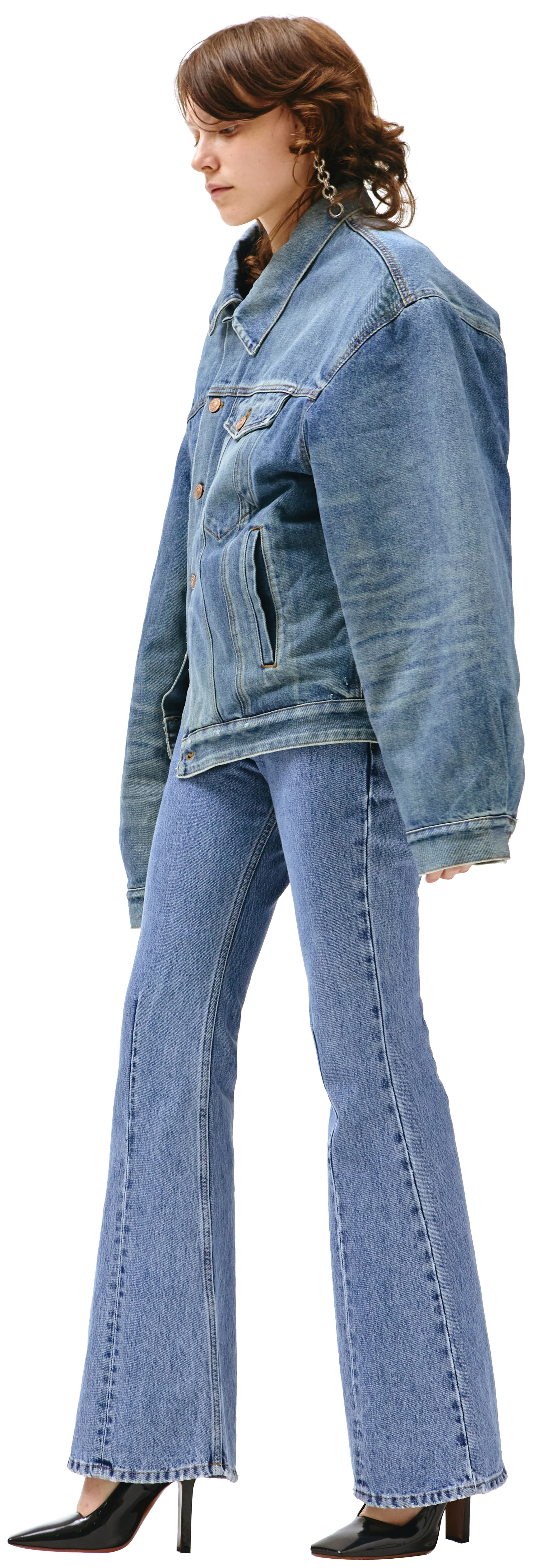 ASYMMETRICAL DENIM JACKET - 2